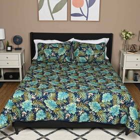 G6276567 Shop Lc 3pc Disperse Print Quilt Set Blue Microfiber Wrinkle Resistant Ultra Soft Gifts