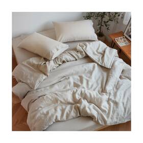 Sijo 810032120955 Stone Washed Organic French Linen Bed Sheet Set Gots Certified