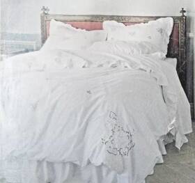 Simply Shabby Chic 490602405530 New Twin Duvet Set With Sham White Floral 100% Cotton Cottage Ashwell