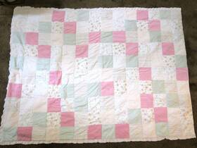 Simply Shabby Chic 490970223859 Vtg Cottagecore Pink Patchwork Floral Chenille Quilt Twin