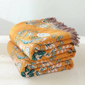 Bl0002l-skpa Skrmisda Bohemian Throw Blanket Folk Blankets 90x98 Inch Queen Cotton Reversible Ultr