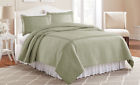 3mffrmqg-tpe-fq Sku Bea Quilt Pc Set Taupe Frame Ruffle Full Queen With