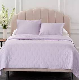 Sky 733002607655 Core Tufted Full /queen Quilted Coverlet And Shams Set Thistle Cotton 295