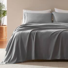Sleep Zone 810029080866 Nanotex Super Soft Cooling Full Size Bed Sheets Set 4 Piece - Easy