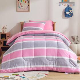 Sleep Zone 840199211517 Kids Comforter Set Full/queen Size Jersey Knit 7 Pieces Bedding