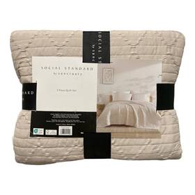 196789022125-p Social Standards Ny Standard By Sanctuary Reversible Seersucker Textured Quilt Set