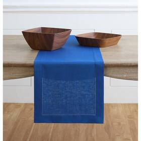 Sh999hstr144bl Solino Home Linen Royal Blue Table Runner 144 Inches Long - 100% Pure E