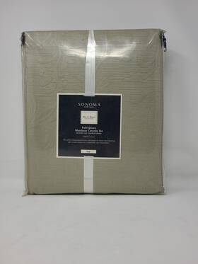 Sonoma 400884051325 Full/queen Matelass Coverlet/sham Set Sage 3 Pieces 100 % Cotton
