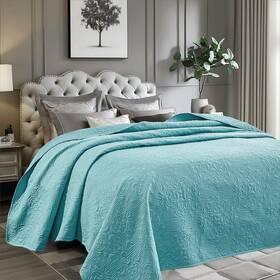 Sophia & William 720355881832 Bed Quilt Bedspread Coverlet - Reversible Lightweight Queen Size Teal