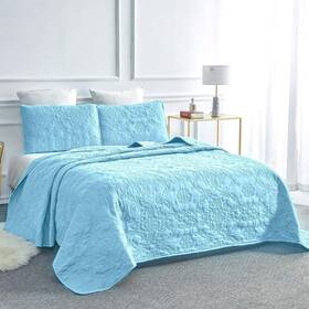 Sophia & William 720355882112 And 3 Pieces Quilt Set King Size With 1 2 Pillow Sha