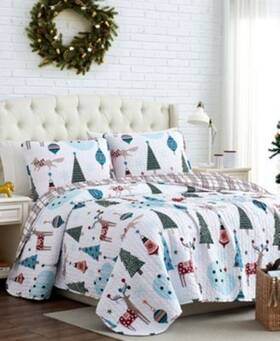South Shore Furniture 840263813289 New Southshore Fine Linens Winter Multi Quilt Set Full/queen