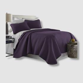 Southshore Fine Linens 810001364595 Purple Oversized Lightweight 3-piece Quilt Set Full/queen