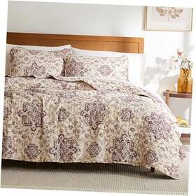 Southshore Fine Linens 840263878028 Persia Collection Oversized King Quilt / California Eggplant