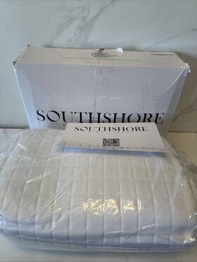Vs2pc Southshore Fine Linens Vilano Spring 2pc Oversized Quilt Set White Twin Xl