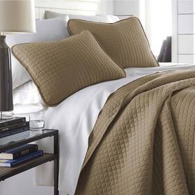 Southshore Fine Living Inc. 707568332412 King Size Taupe Quilt Bedding Set Soft Microfiber Stain And Pet