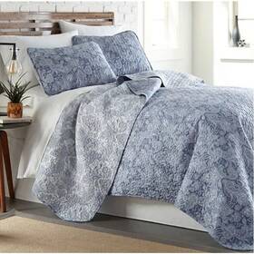 Southstore 810001364854 Southshore Fine Linens Boho Perfect Paisley Lightweight Reversible Quilt Set F/q