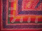 Sq104-02red India Arts Indian Block Print Tapestry Cotton Bedspread 736846809773