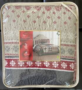 St. Nicholas Square 400526564527 Nip Holiday/reversible Inch Joy King Quilt Only-free Shipping