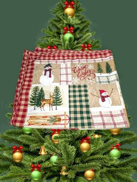 St. Nicholas Square 400624025074 Christmas Reversible Yuletide Quilt Blanket 106x99 Inch King Ck