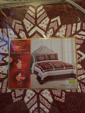 St. Nicholas Square Collection 400731789562 New St.nicholas Holiday Jolly King/cal King Quilt 106 Inch X99