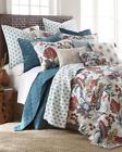 St63829717 Luxury Bedding Peacock Blue Off White Reversible Jacobean 648865061882
