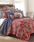 St64109259 Luxury Bedding Gorgeous Red Dark Blue Rich Floral Print Soft