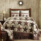 Star Red Brown Luxury 4 Bedding King Quilt Set Abilene Pc Patchwork Cotton