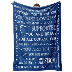 Lfzv0cbg0759 Steadstyle Blanket Gifts For Women Or Men - Get Well 80 Inch X60 Blue