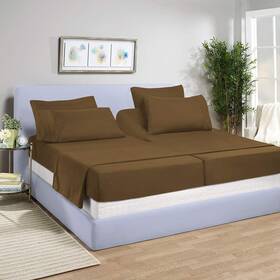 Stt-5pss-18dec-20y-sol-gt-tau Stoffkontor California King Split Sheet Set 5pc - 100% Egyptian Cotton 800 Thread Coun
