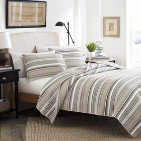 202214 Stone Cottage Fresno Twin Quilt Set 100% Cotton Reversible Bedding With Sham