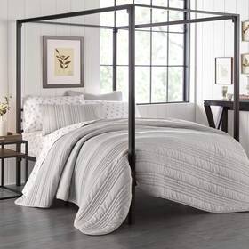 Stone Cottage 883893596313 King Quilt Set Reversible Cotton Bedding With Matching Sham Pre-washed Fo