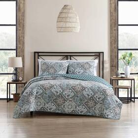 Stone Cottage 883893906693 Twin Quilt Set Reversible Cotton Bedding With Matching Shams Lightweight