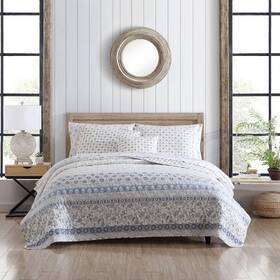 89716664 Stone Cottage 4pc King Bexley Quilt Bedding Set Blue -