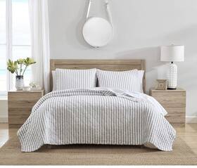 Ushsa91174150 Stone Cottage Willow Way Collection Quilt Set -100% Cotton Set-2 Twin Grey