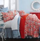 Studio Orange Paisley Ikat Queen Quilt Set New Kalli Aqua