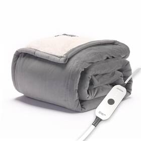 13441 Sunbeam Electric Throw Soft Warm Flannel Heated Blanket 4 Heat Settings