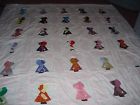 "sunbonnet Vintage Appliqued 96x82 Sue " Bedspread Quilt Handcrafted-handmade