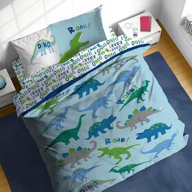 Sunny Side Up 032281428785 Dino Roar Full Comforter Set - 7 Piece Kids Bedding Includes Co