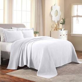 Superior 190052064119 Cotton Fleur De Lis Bedspread Set Warm Blankets All-season Bedding Bedroom