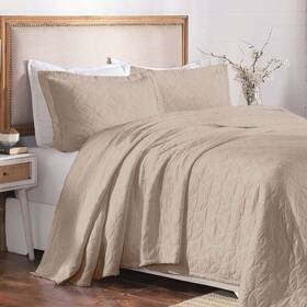 Superior 190052301672 Serenity Cotton Matelasse Jacquard Celtic Circle Bedspread Set
