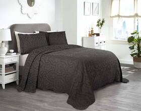 Superior 190052302396 Aspen Cotton Blend 3 Piece Bedspread Set Oversized 2 Pillow Shams