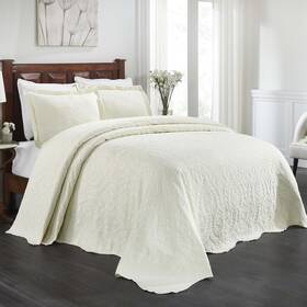 Superior 190052302433 Aspen Cotton Blend 3 Piece Bedspread Set Oversized 2 Pillow Shams