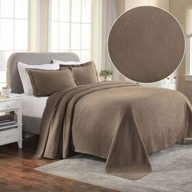 Superior 190052895584 Paisley Cotton Decorative Bedspread Set Taupe Full