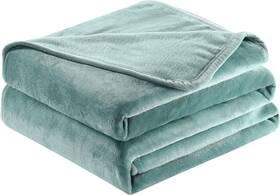 Surii Home 673143594707 Luxury Microfiber Flannel Blanket Super 60x80 Inches Gloomy Blue