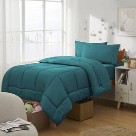 Sweet Home Collection 842491181307 Dorm Room Essentials College Bedding Comforter Set 5 Piece Twin Size Bed In A