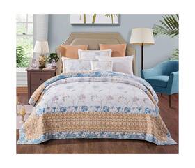 Vejhw-668-t Tache Home Fashion Twin White Quilt Cotton Patchwork Cottage Coastal Beach Embroidered Flo