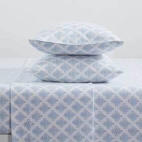 Tahari Home 735732175091 - Full Sheets 4-piece Cotton Flannel Bedding With Matching Pillo