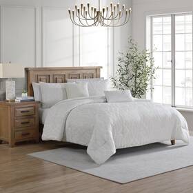 Tahari Home 735732540042 - Comforter Set Jacquard 5-piece Bedding With Matching Shams And D