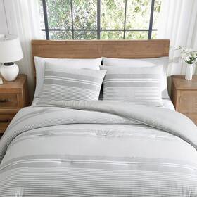 Gwe-3cs-fuqu-az-whgry Tahari Home - Comforter Set Lightweight Bedding With Matching Pillow Shams