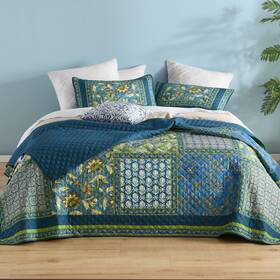 Texstead 716963138611 Queen Size Quilt Set - Comforter Green Bedding Sets Soft Coverle